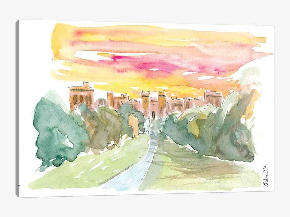 Windsor Castle England At Wonderful Morning by Markus & Martina Bleichner 1-piece Canvas Print