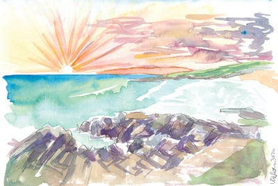 Rough Romatic Coastline Outer Hebrides Harris Scotland by Markus & Martina Bleichner canvas print