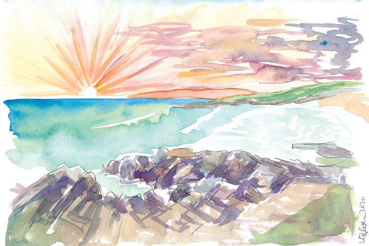 Rough Romatic Coastline Outer Hebrides Harris Scotland by Markus & Martina Bleichner wall art