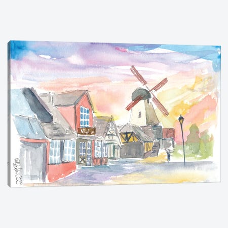 Solvang Main Street Danish Feelings In California Canvas Print #MMB374} by Markus & Martina Bleichner Canvas Artwork