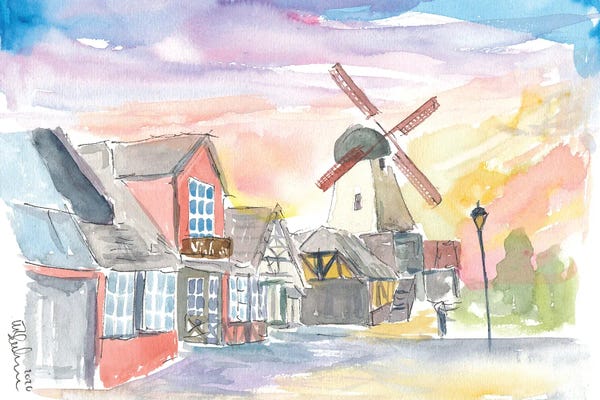Markus & Martina Bleichner: Solvang Main Street Danish Feelings In California by Markus & Martina Bleichner