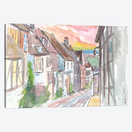 Romantic Rye Mermaid Street With East Sussex View Canvas Print #MMB377} by Markus & Martina Bleichner Canvas Wall Art