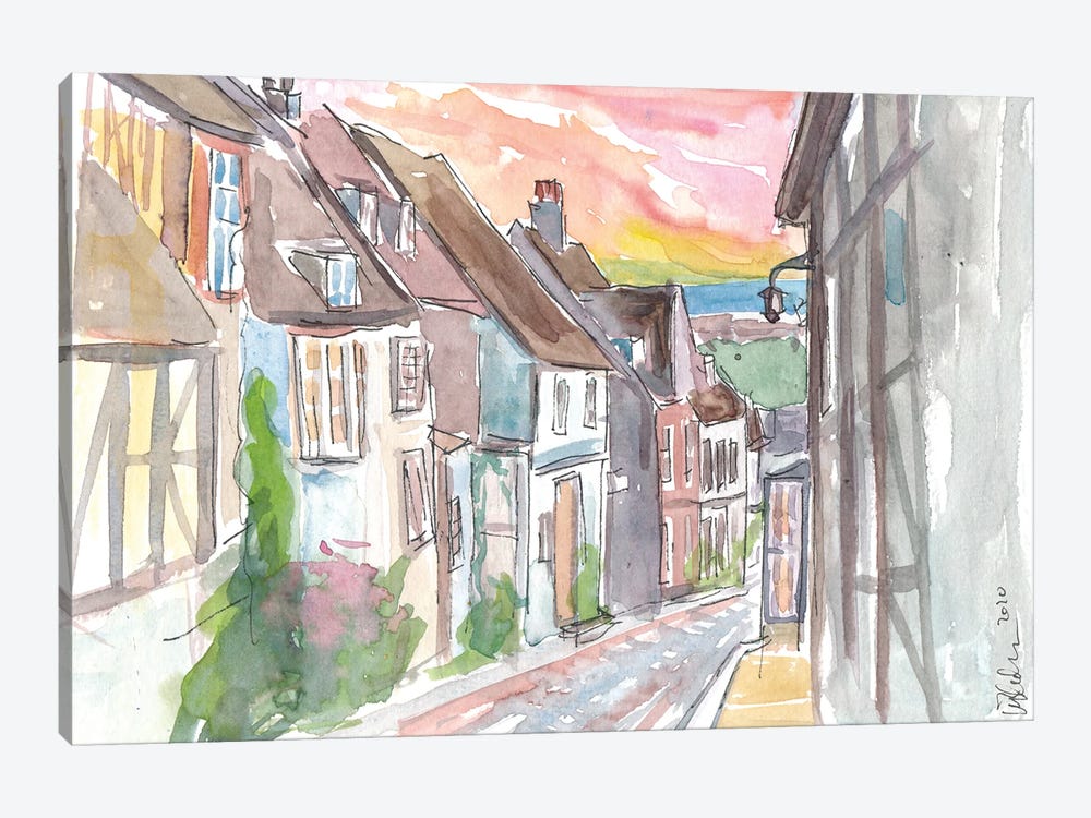 Romantic Rye Mermaid Street With East Sussex View by Markus & Martina Bleichner 1-piece Art Print