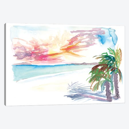 White Sandy Beaches In Martinique West Indies Canvas Print #MMB386} by Markus & Martina Bleichner Canvas Art Print
