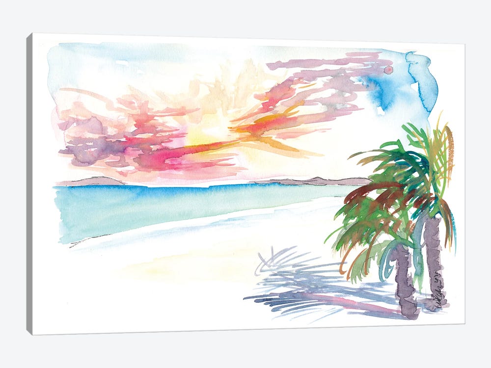 White Sandy Beaches In Martinique West Indies by Markus & Martina Bleichner 1-piece Canvas Print