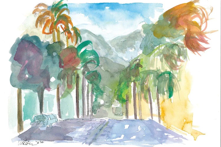 Santa Barbara California Street Scene by Markus & Martina Bleichner wall art