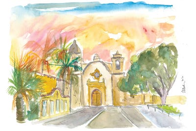 Mission San Carlos Borromeo In Carmel By The Sea by Markus & Martina Bleichner canvas print