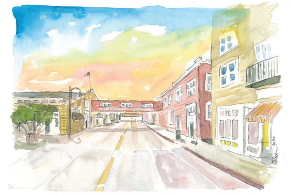 Monterey: Sunset On Cannery Row Monterey California by Markus & Martina Bleichner