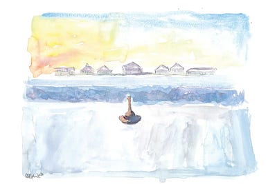 Winter In Nymphenburg With Frozen Canal And Icestock by Markus & Martina Bleichner framed canvas print