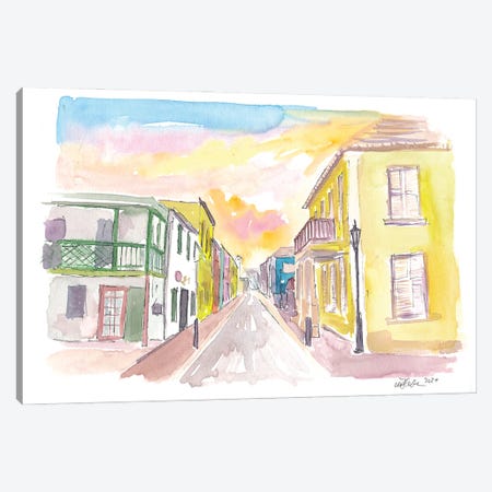 St George Bermuda Quiet Street Walk Afternoon Canvas Print #MMB402} by Markus & Martina Bleichner Canvas Print