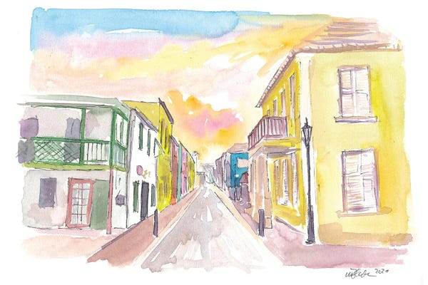 Bermuda: St George Bermuda Quiet Street Walk Afternoon by Markus & Martina Bleichner