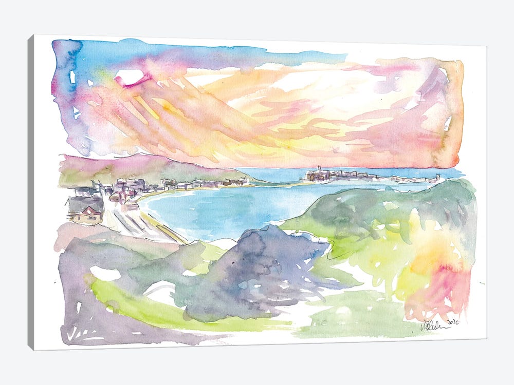 Peel Isle Of Man Bay by Markus & Martina Bleichner 1-piece Canvas Art Print
