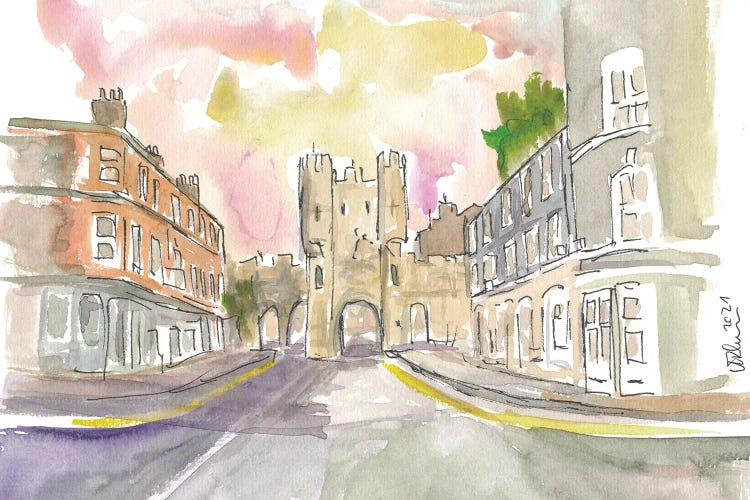 York Yorkshire Old Town Micklegate Street Scene by Markus & Martina Bleichner wall art