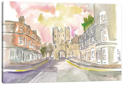 York Yorkshire Old Town Micklegate Street Scene Canvas Art Print
