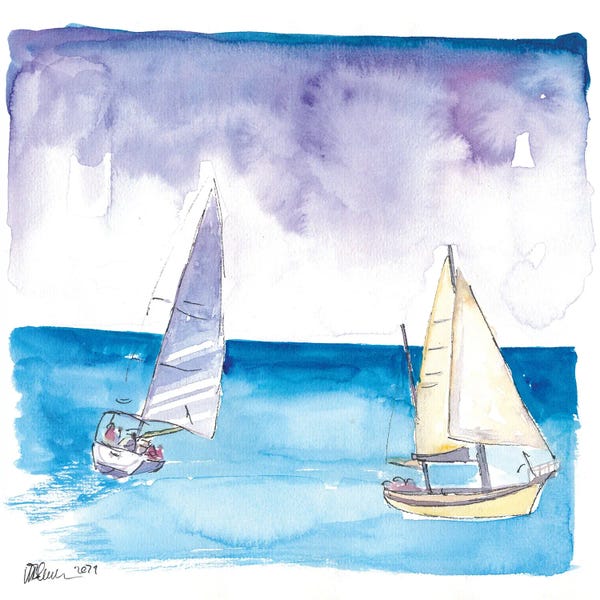 Regatta With Sailboats In Fresh Caribbean Breeze