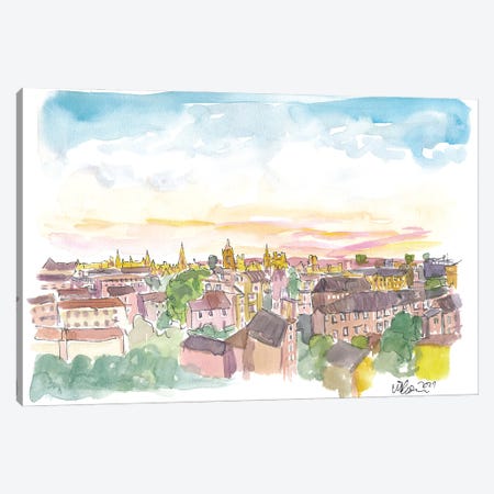 Rooftop View Of Oxford England Canvas Print #MMB424} by Markus & Martina Bleichner Canvas Wall Art