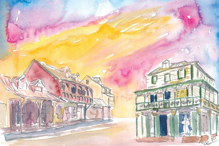 St Lucia Soufriere Street Scene In Golden Sunlight by Markus & Martina Bleichner wall art