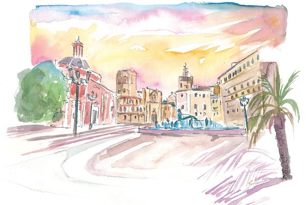 Valencian Community: Valencia Placa De Mare De Deu Street Scene by Markus & Martina Bleichner