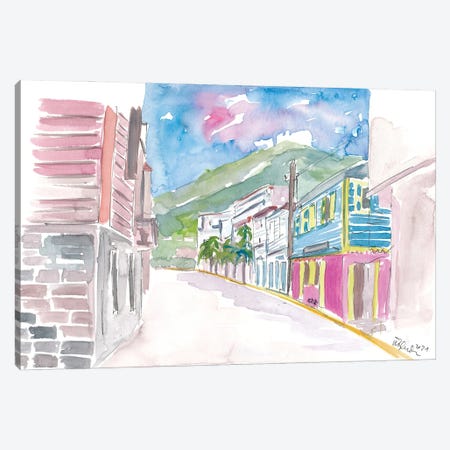 Road Town Tortola British Virgin Island Street Scene Canvas Print #MMB449} by Markus & Martina Bleichner Art Print