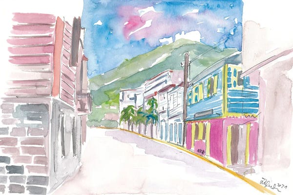 British Virgin Islands: Road Town Tortola British Virgin Island Street Scene by Markus & Martina Bleichner