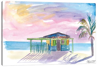 Caribbean Beach Bar House In Virgin Gorda Canvas Art Print - British Virgin Islands