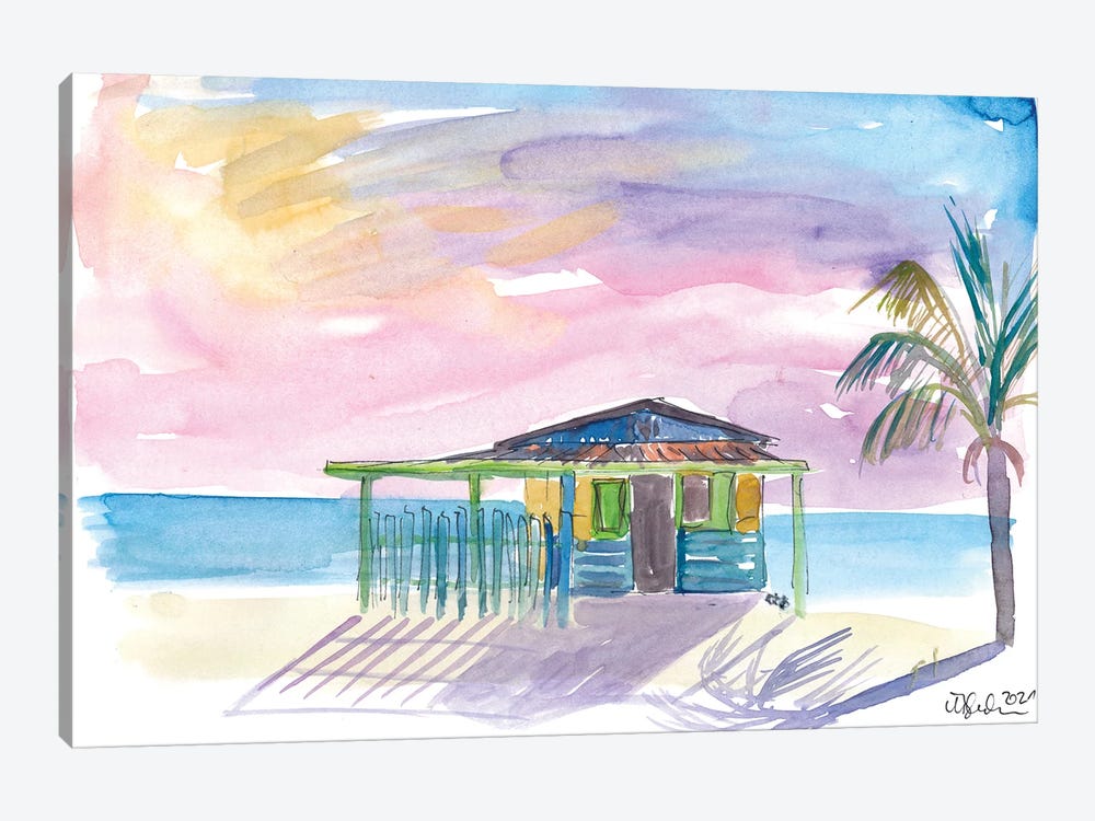 Caribbean Beach Bar House In Virgin Gorda by Markus & Martina Bleichner 1-piece Art Print