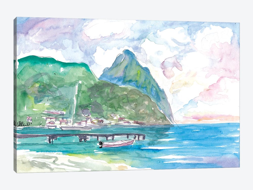 Amazing View Of Piton In Saint Lucia by Markus & Martina Bleichner 1-piece Art Print