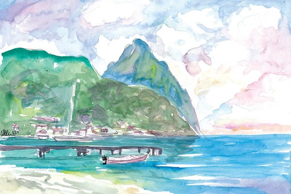 Markus & Martina Bleichner: Amazing View Of Piton In Saint Lucia by Markus & Martina Bleichner