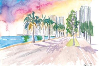 Miami Florida Bayfront Park Afternoon Walk by Markus & Martina Bleichner framed wall art