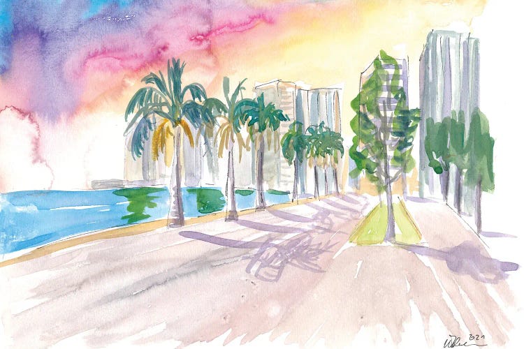 Miami Florida Bayfront Park Afternoon Walk by Markus & Martina Bleichner wall art