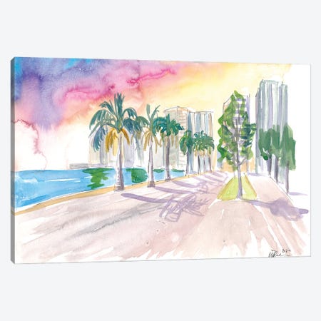 Miami Florida Bayfront Park Afternoon Walk Canvas Print #MMB455} by Markus & Martina Bleichner Canvas Art Print