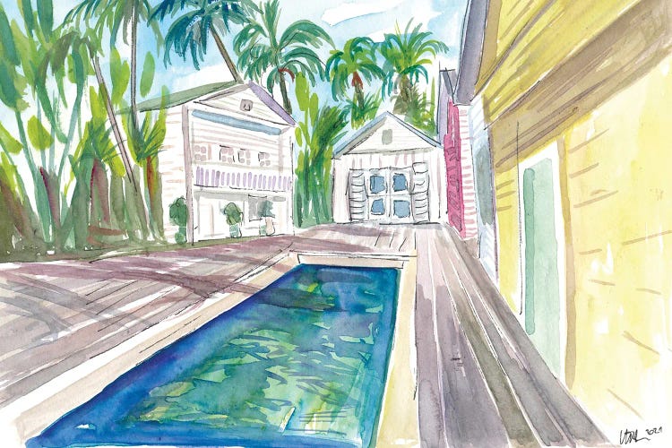 Yellow Conch Dreams In Key West With Cool Pool