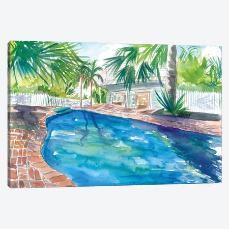 Magic Blue Pool In Remote Key West Florida Canvas Print #MMB459} by Markus & Martina Bleichner Canvas Art