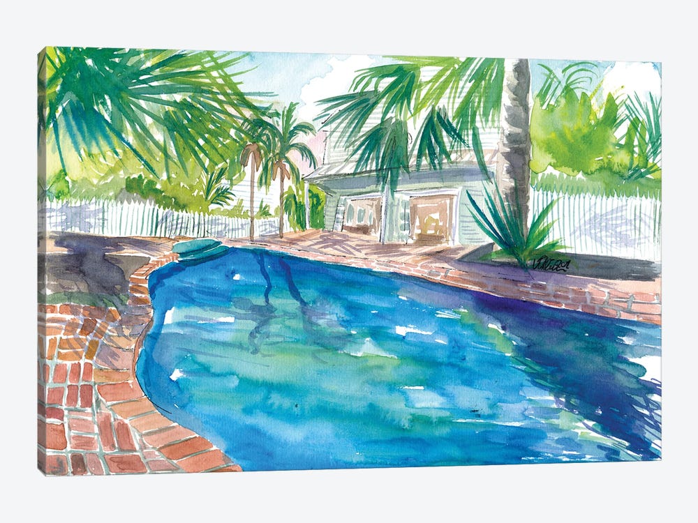 Magic Blue Pool In Remote Key West Florida by Markus & Martina Bleichner 1-piece Canvas Art