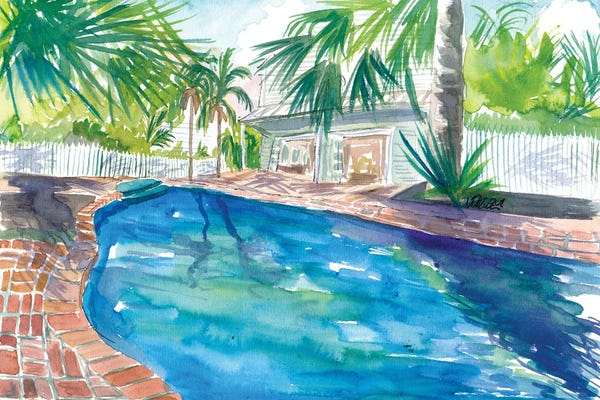Markus & Martina Bleichner: Magic Blue Pool In Remote Key West Florida by Markus & Martina Bleichner