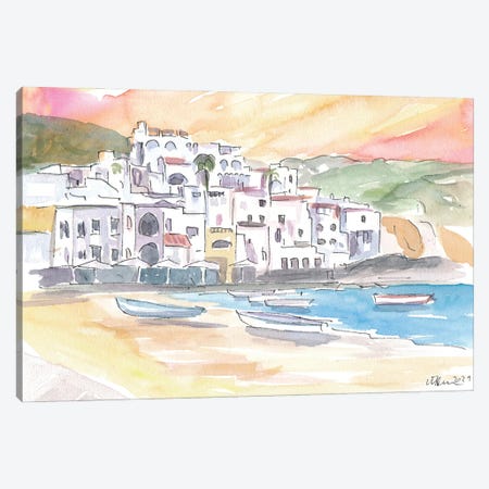 Splendid Ischia Harbour View In Bright Sunshine Canvas Print #MMB460} by Markus & Martina Bleichner Canvas Art Print