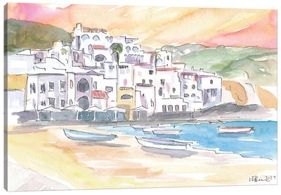 Splendid Ischia Harbour View In Bright Sunshine Canvas Art Print - Markus & Martina Bleichner