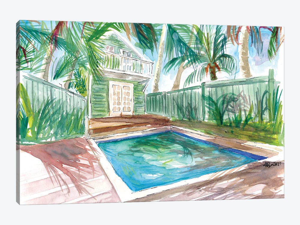 Zen And Serenity Pool With In Key West Fl by Markus & Martina Bleichner 1-piece Art Print