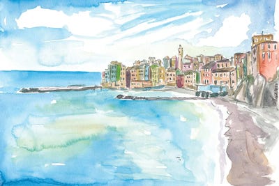 Bogliasco Bay Genoa Amazing Gulf Of Paradise View by Markus & Martina Bleichner acrylic art print