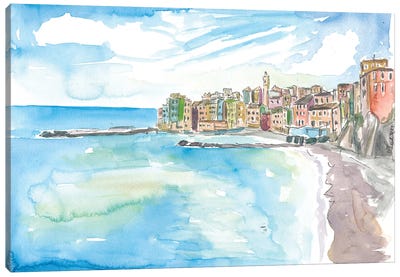 Bogliasco Bay Genoa Amazing Gulf Of Paradise View Canvas Art Print - Genoa