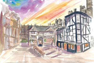 The Shambles Square In Manchester England by Markus & Martina Bleichner canvas print