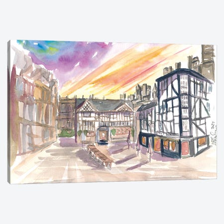 The Shambles Square In Manchester England Canvas Print #MMB469} by Markus & Martina Bleichner Canvas Art Print