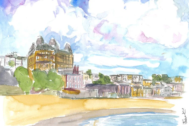 Scarborough North Yorkshire Uk Bay And Beach by Markus & Martina Bleichner wall art