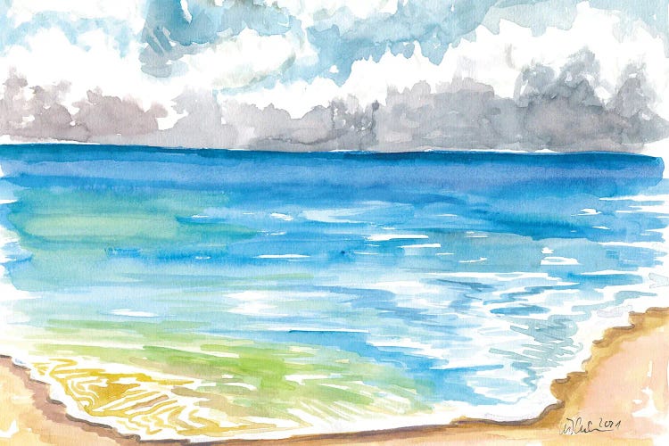 Blue Pacific Ocean In Santa Cruz California Beach by Markus & Martina Bleichner wall art