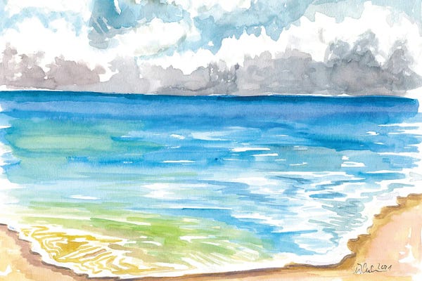 Santa Cruz: Blue Pacific Ocean In Santa Cruz California Beach by Markus & Martina Bleichner