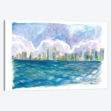 West Palm Beach Florida View From Sea Canvas Print #MMB494} by Markus & Martina Bleichner Art Print