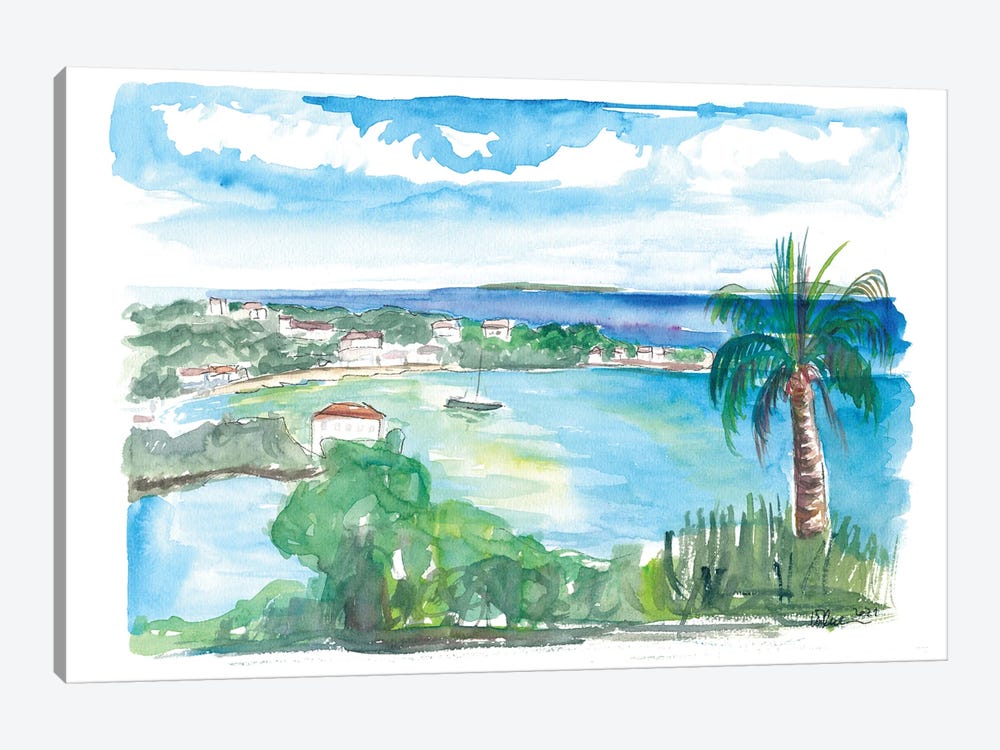 Cruz Bay Us Virgin Islands Seaview Scene by Markus & Martina Bleichner 1-piece Canvas Wall Art