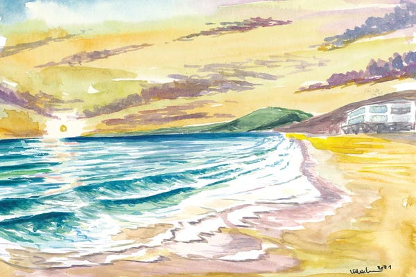 Malibu: Malibu Sunset With Ocean Waves by Markus & Martina Bleichner