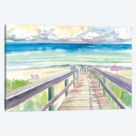 Florida Beach Walk Quiet Afternoon Canvas Print #MMB508} by Markus & Martina Bleichner Canvas Wall Art