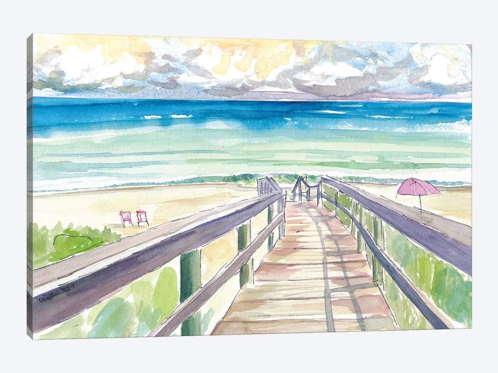 Florida Beach Walk Quiet Afternoon by Markus & Martina Bleichner 1-piece Canvas Print